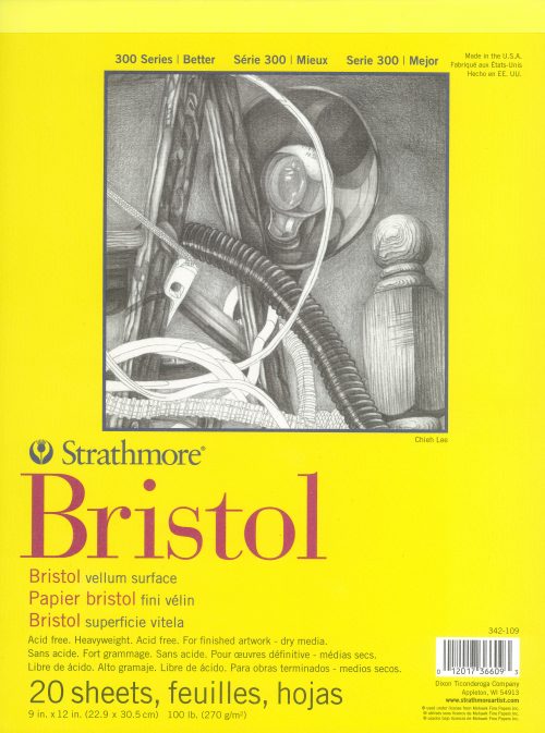 Strathmore Series 300 Bristol Weight Pad 9x12 Inches (Vellum)