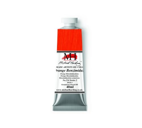 Michael Harding Artist Oil Colour: Orange Benzimidazolone 40ml Series 2 No. 234