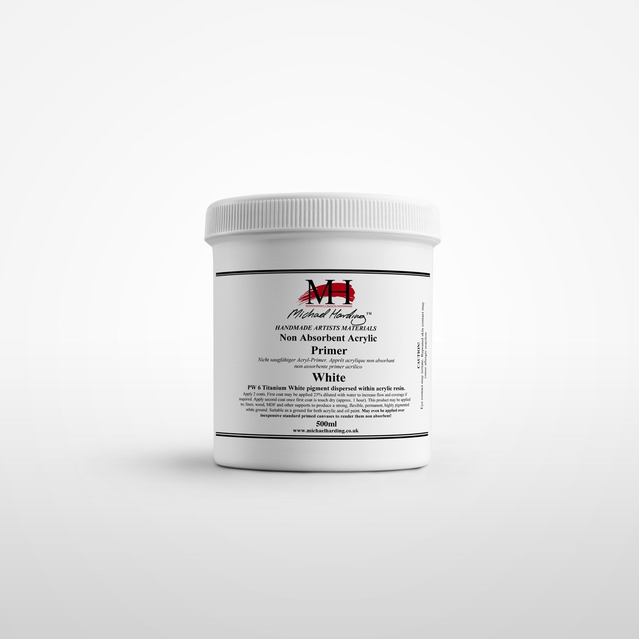 Michael Harding Non-Absorbent Acrylic Primer - White 500ml