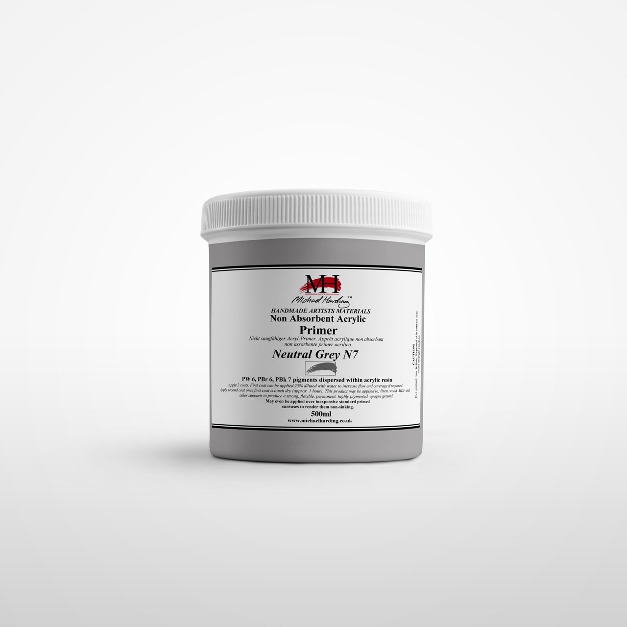 Michael Harding Non-Absorbent Acrylic Primer - Neutral Grey 500ml