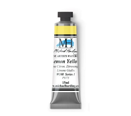 Michael Harding Artists Watercolour: Lemon Yellow (No. W108) 15ml